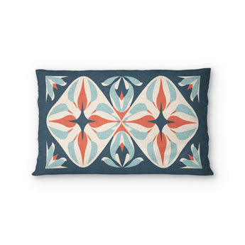 Elliot Blue & Orange Standard - cotton - White Backing