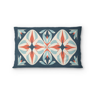 Elliot Blue & Orange Standard - cotton - White Backing