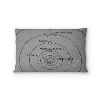 Solar System Grey & Black Standard - cotton - White Backing