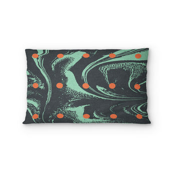 Acid Burn Teal & Orange Standard - cotton - White Backing