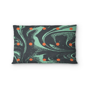 Acid Burn Teal & Orange Standard - cotton - White Backing