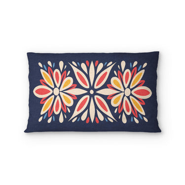 Jasmina Navy Multicolor Standard - cotton - White Backing