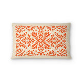 Floranna Ivory & Orange Standard - cotton - White Backing