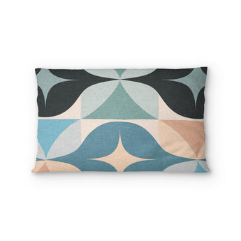 Maxine Seafoam & Peach Standard - cotton - White Backing