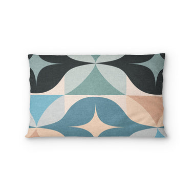 Maxine Seafoam & Peach Standard - cotton - White Backing