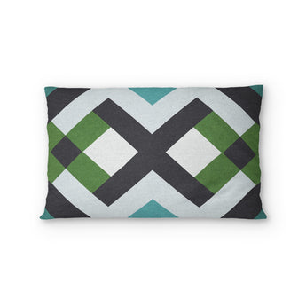 Sonora Blue & Green Standard - cotton - White Backing