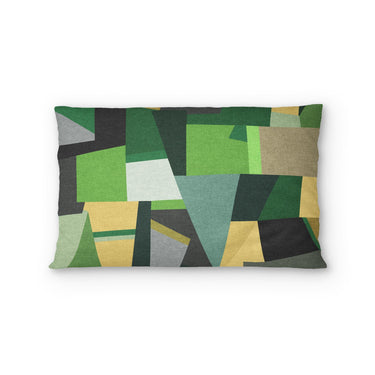 Baxter Green & Yellow Standard - cotton - White Backing
