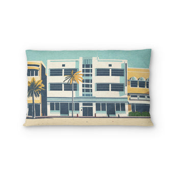 Art Deco Beach Standard - cotton - White Backing