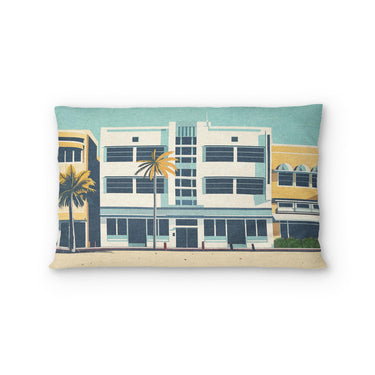 Art Deco Beach Standard - cotton - White Backing