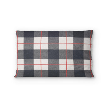 Wallace Plaid Navy & Red Standard - cotton - White Backing