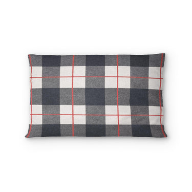 Wallace Plaid Navy & Red Standard - cotton - White Backing