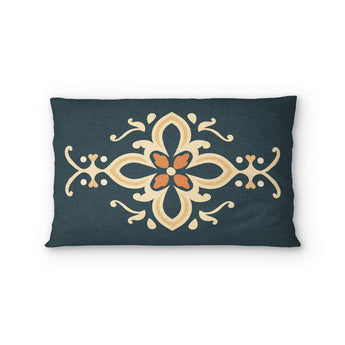 Vanessa Blue & Gold Standard - cotton - White Backing
