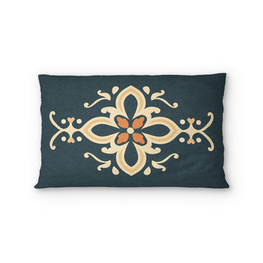 Vanessa Blue & Gold Standard - cotton - White Backing