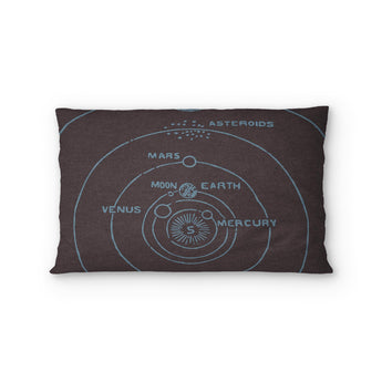 Solar System Burgandy & Powder Blue Standard - cotton - White Backing