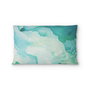 Zephyr Watercolor Emerald Standard - cotton - White Backing