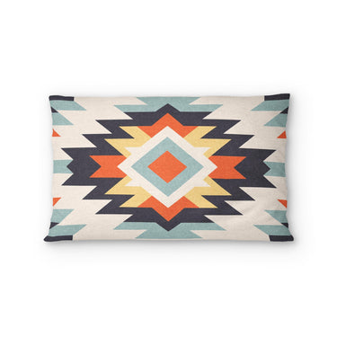 Dakota Blue & Orange Standard - cotton - White Backing