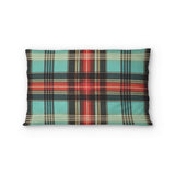 Ferguson Plaid Teal Red Standard - cotton - White Backing