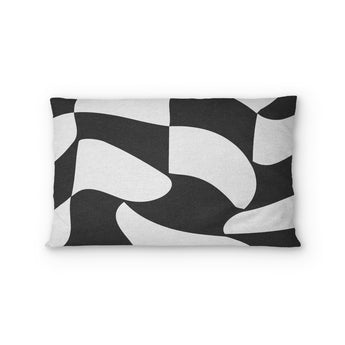 Twyla Checkered Black & White Standard - cotton - White Backing
