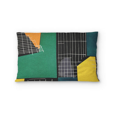 Djuna Black Multicolor Standard - cotton - White Backing