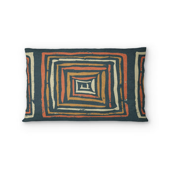 Diego Orange & Navy Standard - cotton - White Backing