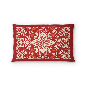Annette Red & Ivory Standard - cotton - White Backing