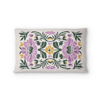Corriana Green & Purple Standard - cotton - White Backing