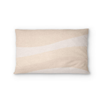 Sinuous Ivory Monochrome Standard - cotton - White Backing