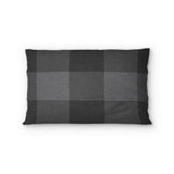 Buffalo Plaid Charcoal Black Standard - cotton - White Backing