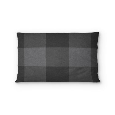 Buffalo Plaid Charcoal Black Standard - cotton - White Backing