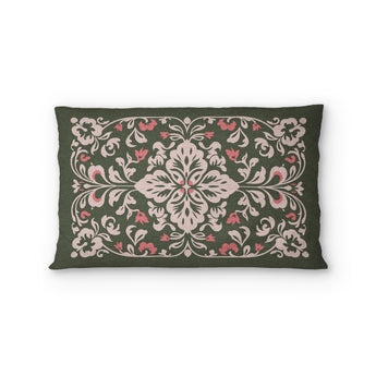 Annette Green & Coral Standard - cotton - White Backing
