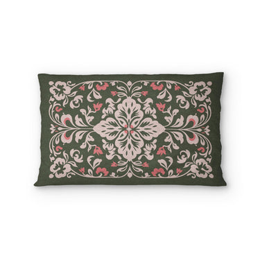 Annette Green & Coral Standard - cotton - White Backing
