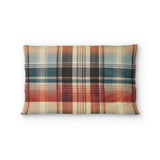 Monaghan Plaid Blue & Red Standard - cotton - White Backing