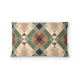 Spokane Sage Green & Taupe Standard - cotton - White Backing
