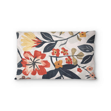 Caroline Blue & Red Standard - cotton - White Backing
