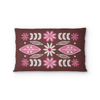 Topanga Burgandy & Pink Standard - cotton - White Backing
