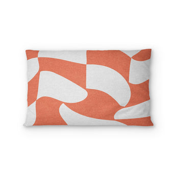 Twyla Checkered Coral Standard - cotton - White Backing