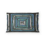 Diego Black & Blue Standard - cotton - White Backing