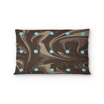 Acid Burn Brown & Carolina Blue Standard - cotton - White Backing