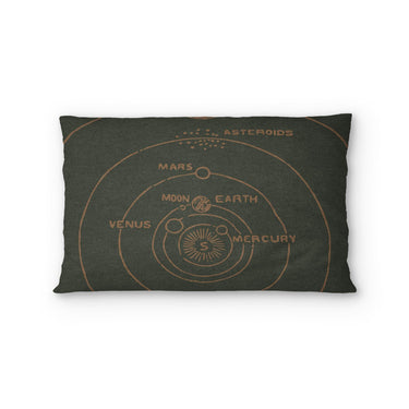 Solar System Forest & Rust Standard - cotton - White Backing