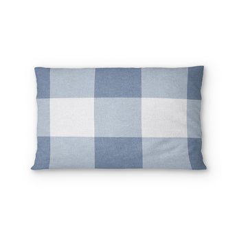 Buffalo Plaid Steel Blue Standard - cotton - White Backing