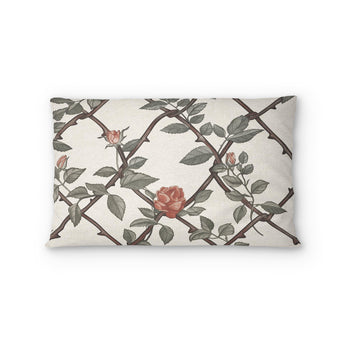 Rose Lattice Standard - cotton - White Backing