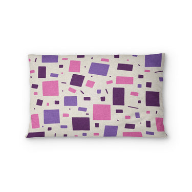 Geometric Confetti Purple & Pink Standard - cotton - White Backing