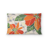 Mosaic Poinsettia Orange Standard - microfiber - Double Sided Print