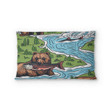 Bears Catching Salmon Standard - microfiber - Double Sided Print