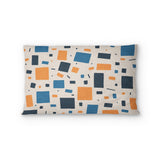 Geometric Confetti Blue & Orange Standard - microfiber - Double Sided Print