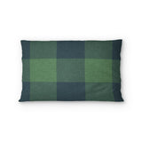 Buffalo Plaid Green Navy Standard - microfiber - Double Sided Print