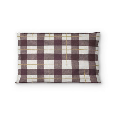Wallace Plaid Maroon & Gold in Standard (30" x 22") Size