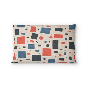 Geometric Confetti Blue & Red in Standard (30" x 22") Size