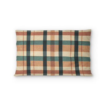 Brenton Plaid Taupe Teal in Standard (30" x 22") Size