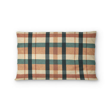 Brenton Plaid Taupe Teal in Standard (30" x 22") Size